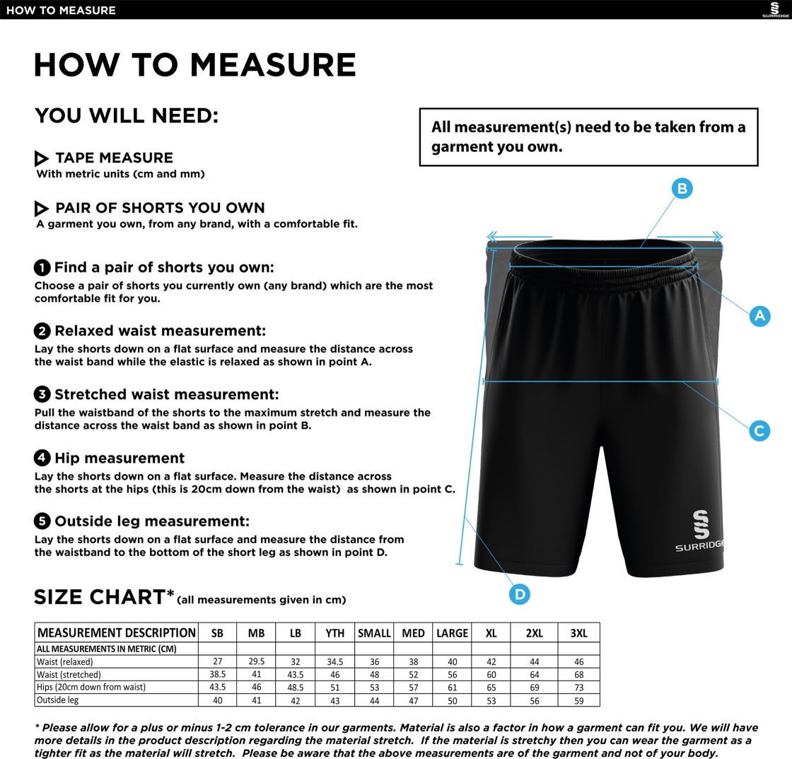 Mendip HC Blade Shorts - MENS - Size Guide